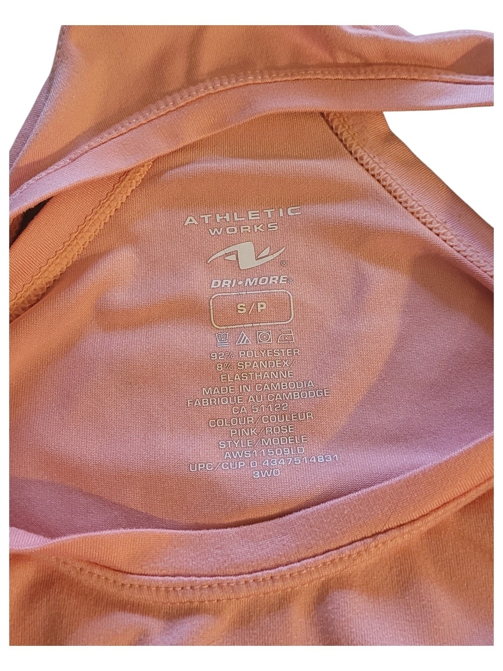 Athletic Works Pink Racerback Tank Top - Picture 3 of 4